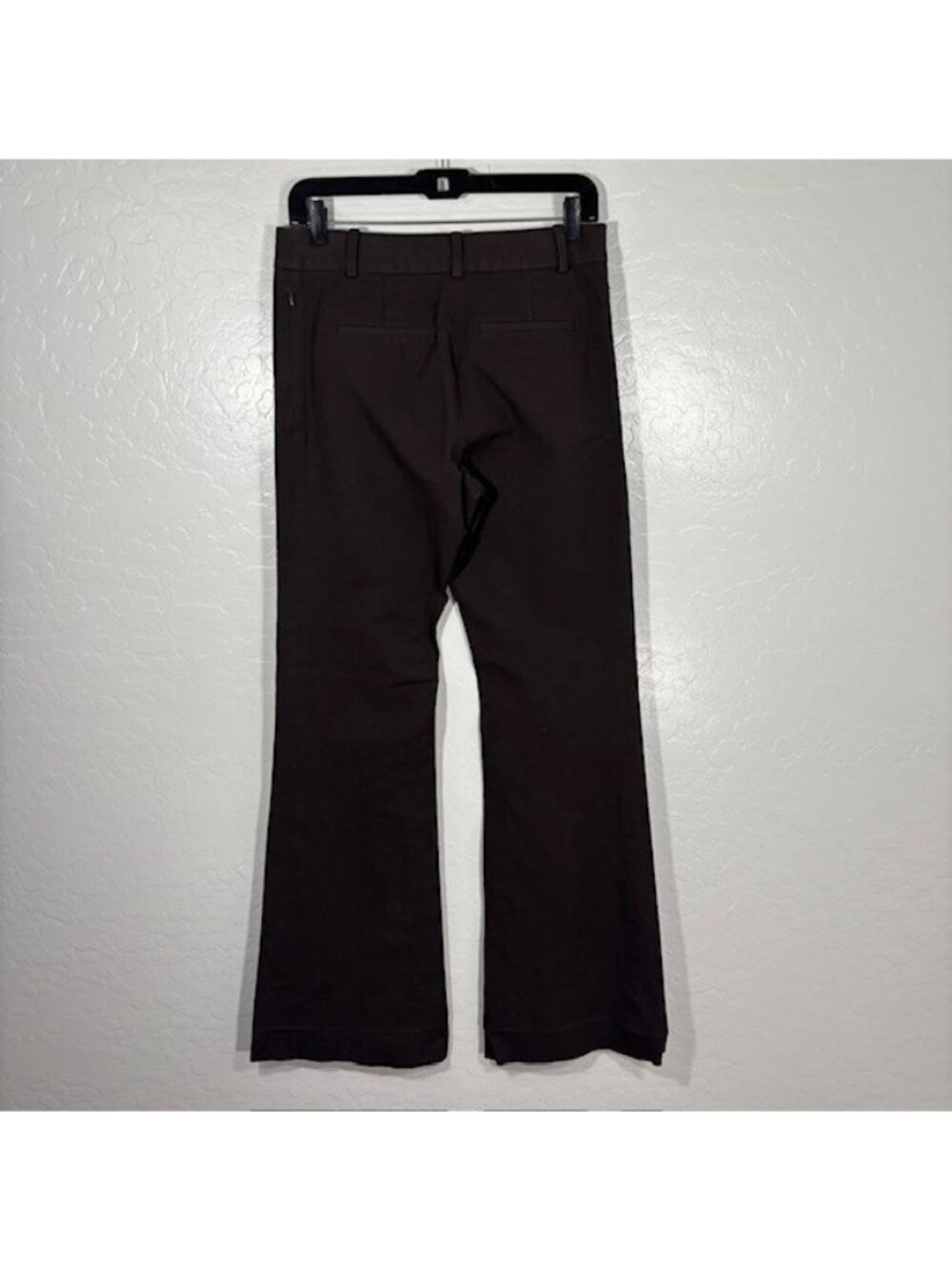 FRAME Le High Flare Trouser Stretch Cotton Pants Womens Size 8 Brown 33” Inseam - Picture 5 of 5